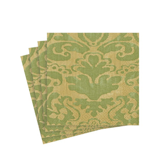 Palazzo Paper Cocktail Napkins in Moss Green - 20 Per Package 7968C