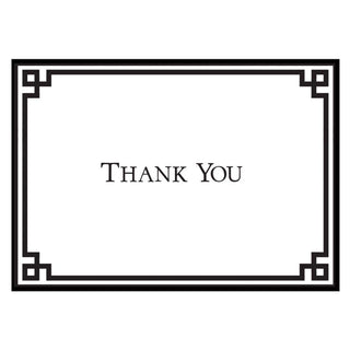 Caspari Rive Gauche Thank You Notes in Black & White - 8  Note Cards & 8 Envelopes 85603.44