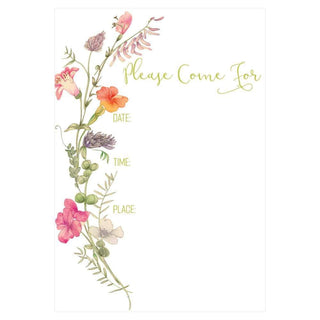 Caspari French Floral Invitations - 8 Fill-In Invitations & 8 Envelopes 89906E40