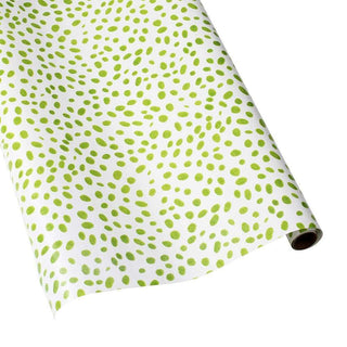 Caspari Spots Gift Wrapping Paper in Green - 30" x 8' Roll 9011RC