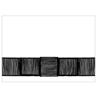 Caspari Ribbon Border Boxed Note Cards in Black - 8 Note Cards & 8 Envelopes 90609.42
