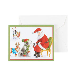 Caspari Waiting For Santa Gift Enclosure Cards - 4 Mini Cards & 4 Envelopes 9697ENC