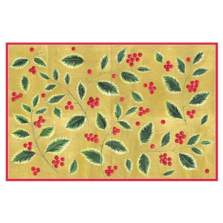Holly and Berries Blank Christmas Cards in Cello Pack - 5 Cards & 5 Envelopes