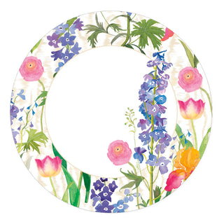 Summer Garden Paper Dinner Plates in White - 8 Per Package