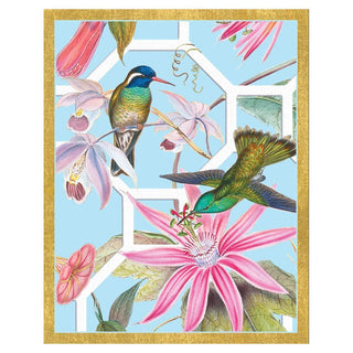 Caspari Hummingbird Trellis Bridge Tally Sheets - 12 Per Package BT138