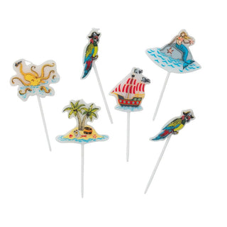 Caspari Yo Ho Ho! Die-Cut Party & Birthday Candles - 6 Per Package CA800