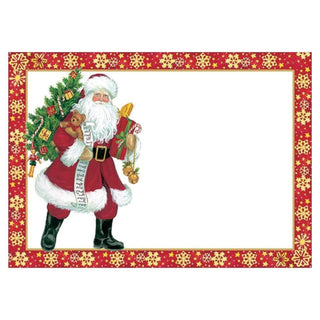 Caspari Lynn Haney Santa Self-Adhesive Labels - 12 Per Package LTAG077