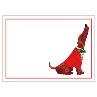 Caspari Caroling Dog Self-Adhesive Labels - 12 Per Package LTAG113