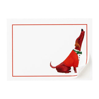Caspari Caroling Dog Self-Adhesive Labels - 12 Per Package LTAG113