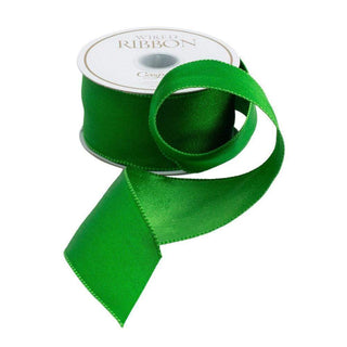 Caspari Green Reversible Wired Ribbon - 6 Yard Spool R943