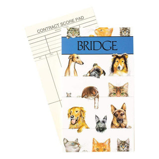 Caspari Dogs and Cats Bridge Score Pad - 1 Each SP119