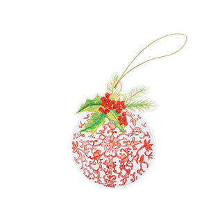 Caspari Porcelain Ornaments Die-Cut Gift Tags - 4 Per Package TAG9758