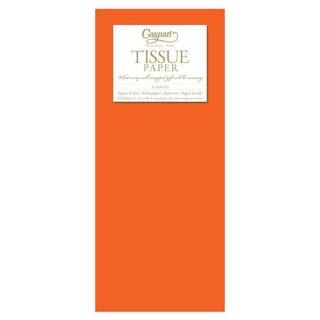 Caspari Solid Tissue Paper in Orange - 8 Sheets Included TIS020