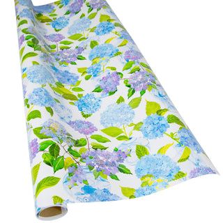 Hydrangeas And Porcelain Roll Wrap 30 Inch X 8Ft-2 Inch Core