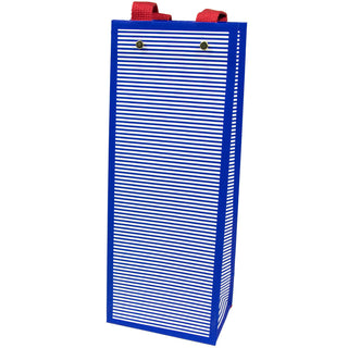 Mini Stripe Navy Bottle Bag 5 X 3 1/2 X 13