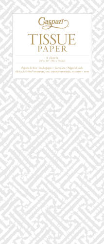 Fretwork Pearl Tissue Paper - 4 sheets
