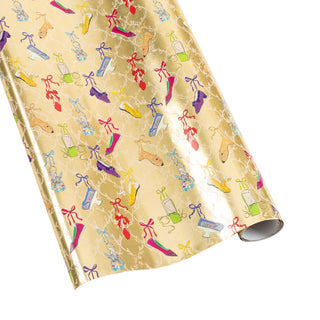A History Of Shoes Gold Emboss Foil Roll Wrap 30 Inchx 6 Ft Foil-2 Core