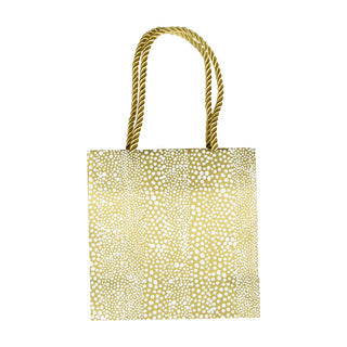 Pebble Gold Gift Bag Sm Sq. 5 3/4X2 1/2 X 5 3/4