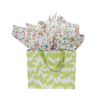 Sprigged Silk White Tissue Pkg 4 Sheets
