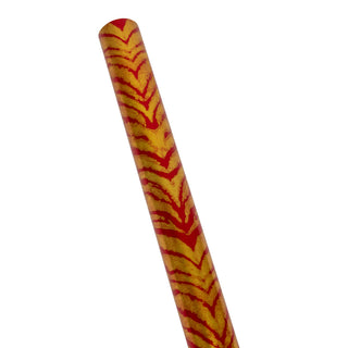 Go Wild Red/Gold Foil Embossed Roll Wrap 30 Inchx 6 Ft Foil-2 Core