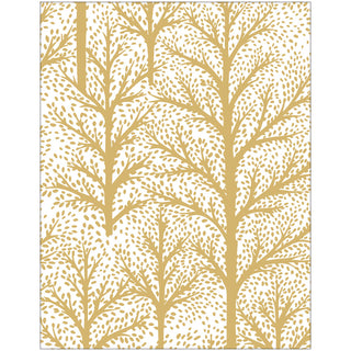 Winter Trees Gold Foil Enclosure Cards & Envelopes - 4 Mini Cards & 4 Envelopes