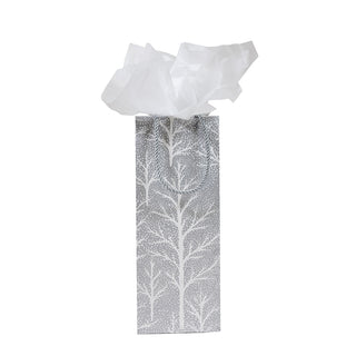 Winter Trees Silver Bottle Bag 5 X 3 1/2 X 13