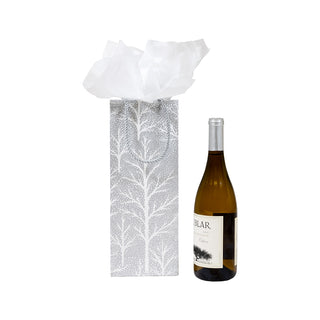 Winter Trees Silver Bottle Bag 5 X 3 1/2 X 13