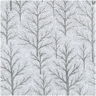 Winter Trees White/Silver Foil Embo Roll Wrap 30 Inchx 6 Ft Foil-2 Core