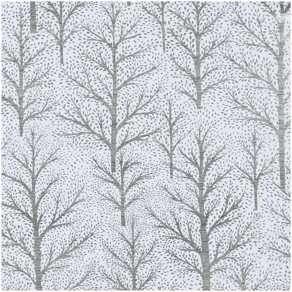 Winter Trees White & Silver Embossed Foil Gift Wrap - One 76.2 cm X 1.83 m Roll