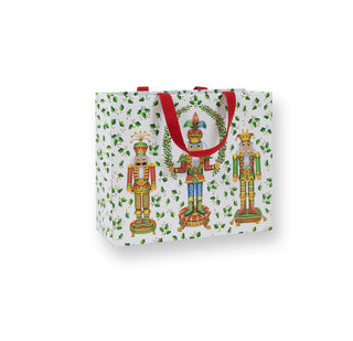 Nutcracker Christmas White Gift Bag Lg 11 3/4 X 4 3/4 X 10