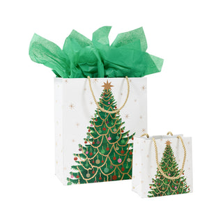 Merry and Bright Large Gift Bag 10"L x 4.75"W x 11.75"H - includes 1 bag