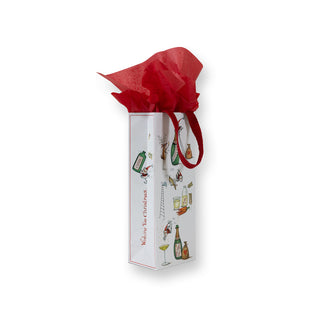 Santa Splash Bottle Bag 5 X 3 1/2 X 13