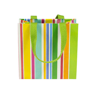 Cabana Stripe Bright Small Square Gift Bags - 1 Each