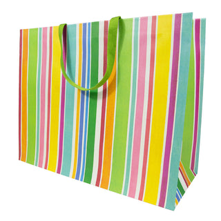 Cabana Stripe Bright Gift Bags - 1 Jumbo Gift Bag