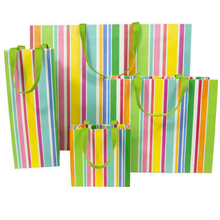 Cabana Stripe Bright Gift Bags - 1 Jumbo Gift Bag