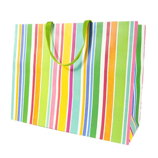 Cabana Stripe Bright Gift Bag Jumbo 20 X 16 X 8