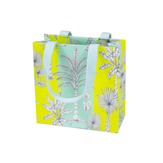 Southern Palms Turquoise & Lime Small Square Gift Bags - 1 Each