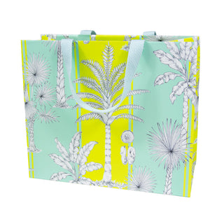 Southern Palms Turquoise & Lime Large Gift Bags - 1 Each