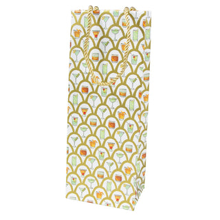 Deco Cocktails Bottle Bag 5 X 3 1/2 X 13