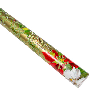 Christmas Garden Gold Roll Wrap 30 Inch X 8Ft-2 Inch Core