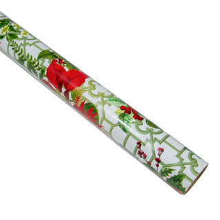 Christmas Garden White Roll Wrap 30 Inch X 8Ft-2 Inch Core