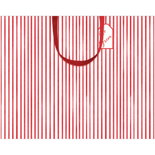 Stripes For Days Red/White Gift Bag Jumbo 20 X 16 X 8