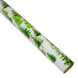 White Christmas Roll Wrap 30 Inch X 8Ft-2 Inch Core