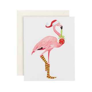Christmas Flamingo Petite Christmas Cards - Includes 5 Cards & Envelopes
