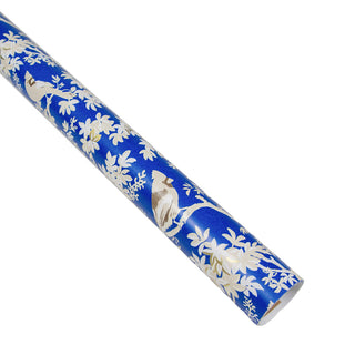 Scenic Songbirds China Blue Roll Wrap 30 Inch X 8Ft-2 Inch Core