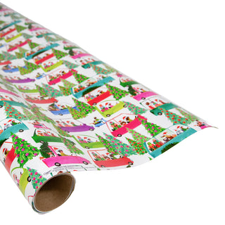 Christmas Tree Shopping Roll Wrap 30 Inch X 8Ft-2 Inch Core