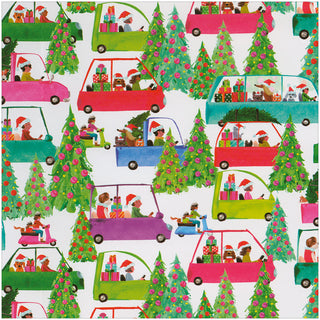 Christmas Tree Shopping Roll Wrap 30 Inch X 8Ft-2 Inch Core