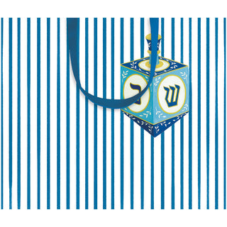 Dreidel And Stripes Gift Bag Lg 11 3/4 X 4 3/4 X 10