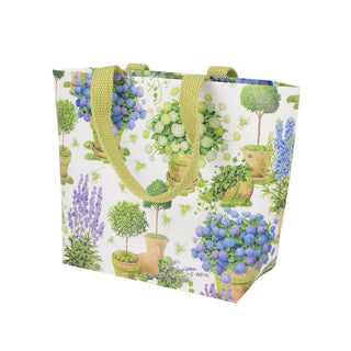 Potted Hydrangeas Small Tote Sz 8-1/2 X 5-3/4 X 2-1/2