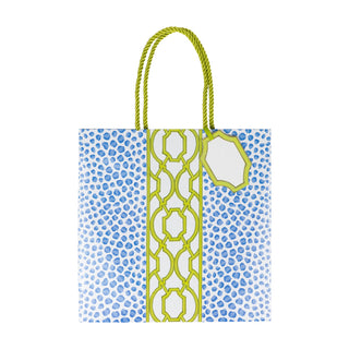 Knots And Spots Blue/Green Med Square Size 9-3/4 X 9-3/4 X 4